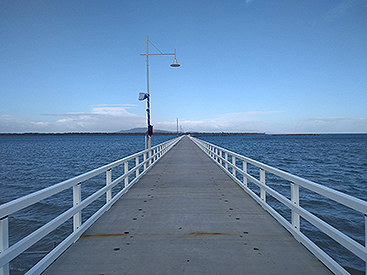 Port Welshpool long jetty and light